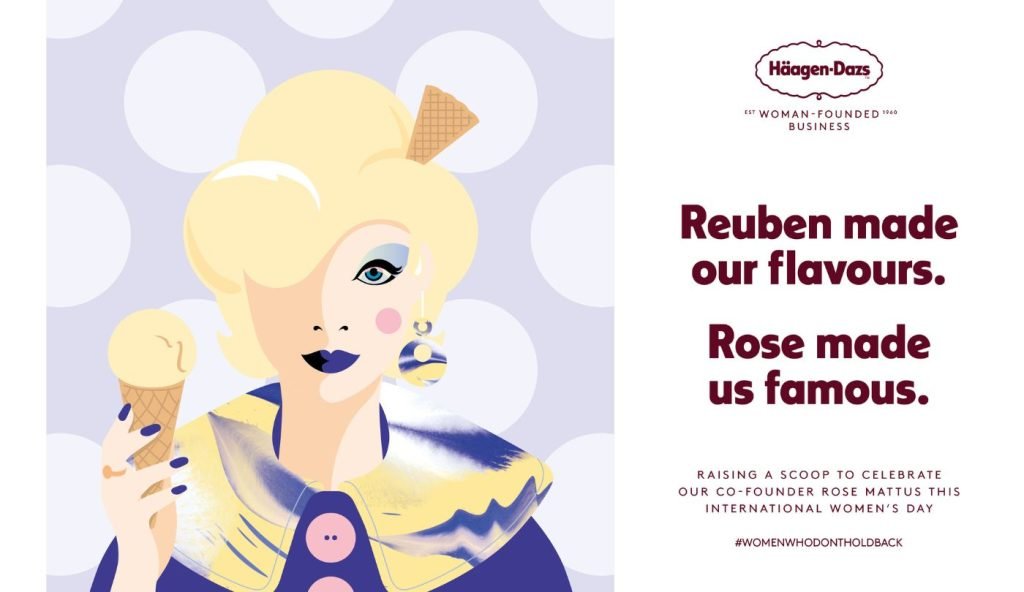 HÄAGEN-DAZS IS HONOURING ITS UNSUNG FEMALE FOUNDER ON INTERNATIONAL WOMEN’S DAY BY LAUNCHING THE ROSE PROJECT IN HER LEGACY WITH A ‘FOUNDER’S FAVOURITE’ SCOOPS GIVEAWAY