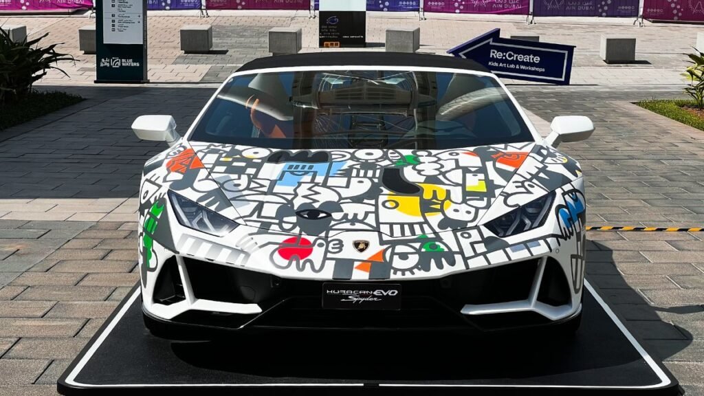 Lamborghini Meets Picasso: A Supercar Turned Masterpiece at Bluewaters