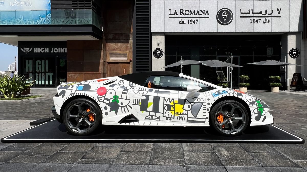 Lamborghini Meets Picasso: A Supercar Turned Masterpiece at Bluewaters
