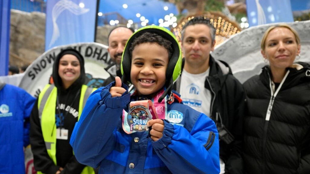 Race, Slide, and Sip Hot Chocolate Kids!! Snow Fun Run Is Returning to Abu Dhabi