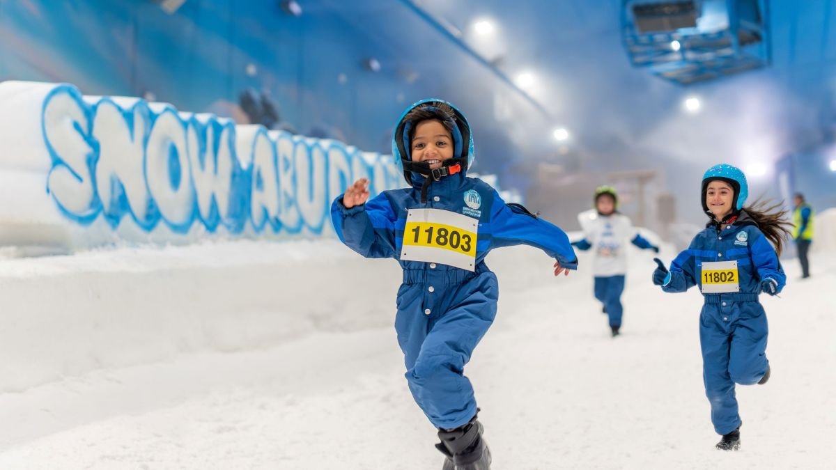 Race, Slide, and Sip Hot Chocolate Kids!! Snow Fun Run Is Returning to Abu Dhabi